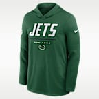 New York Jets Sideline Men's Nike Dri-FIT NFL Long-Sleeve Hooded Top