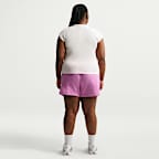 Shorts Nike Sportswear Club Fleece de tiro medio para mujer (talla grande)