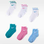 Nike Kids' Lettuce Welt Ankle Socks (6 Pairs)