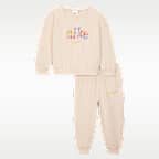 Nike E1D1 Baby (12-24M) French Terry 2-Piece Graphic Crew Set