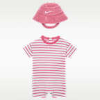 Nike Baby Short Sleeve Romper with Bucket Hat