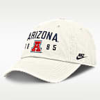 Gorra universitaria Nike ajustable para hombre Arizona Natural Club