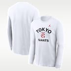 東京 読売ジャイアンツ x ジョーダン エクスクルーシブコレクション メンズ ロングスリーブ Tシャツ