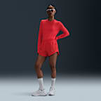 Shorts de correr Dri-FIT de tiro medio con forro de ropa interior para mujer Nike Tempo