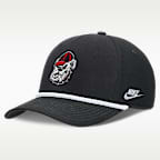 Gorra universitaria Nike ajustable para hombre Georgia Legacy Basketball Rope Rise