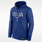 Italy National Baseball Team 2026 World Baseball Classic Authentic Collection Men's Nike Therma Pullover Hoodie