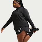Nike Swift Dri-FIT UV løpeoverdel med kvart glidelås til dame (Plus Size)