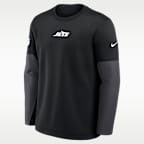 Playera de manga larga Nike Therma-FIT de la NFL para hombre New York Jets Scripted To Win Sideline Coach