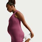 Nike (M) One Women's Dri-FIT High-Waisted 8" Biker Shorts With Pockets (Maternity)