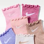 Nike Kids' Lettuce Welt Ankle Socks (6 Pairs)