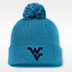 Gorro con dobladillo y pompón universitario Nike para hombre West Virginia Primetime Campus Toned