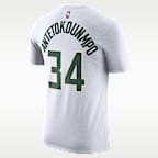 T-shirt NBA Nike Milwaukee Bucks para homem