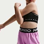 Shorts Dri-FIT para niña talla grande Nike Pro Fleece