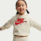 Conjunto de sudadera con gorro sin cierre y joggers de tejido Fleece infantil Nike