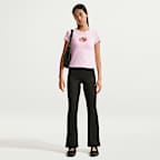 나이키 스포츠웨어 칠 니트 여성 슬림 모드 크롭 티셔츠