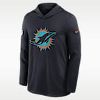 Miami Dolphins Rivalries Collection Sideline Men's Nike Dri-FIT NFL Long-Sleeve Hooded Top