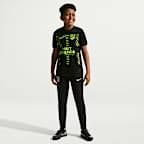 Playera de futbol Nike Dri-FIT para antes del partido del Club Atlético de Madrid visitante para niños talla grande