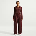 Polo cropped ajustado de manga larga para mujer Nike Sportswear