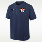 Houston Astros Authentic Collection Men's Nike Dri-FIT MLB 1/4-Zip Short-Sleeve Windshirt