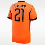 Frenkie de Jong Netherlands National Team 2026 Match Home Men's Nike Dri-FIT ADV Soccer Jersey