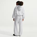 Sudadera con gorro cropped oversized de cierre completo para mujer Nike Studio Fleece Medium Weight