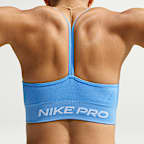 Nike Pro Seamless-sports-bh med indlæg og let støtte til kvinder
