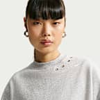 Nike Studio Fleece Medium Weight Women's Oversized Cropped Crew-Neck Sweatshirt