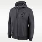 Atlanta Braves Authentic Collection Men's Nike Dri-Fit MLB Full-Zip Hoodie