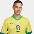Brazil 2024 Stadium Home Men's Nike Dri-FIT Football Replica Shirt