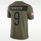 Joe Burrow Cincinnati Bengals Salute to Service Men's Nike Dri-FIT NFL Limited Jersey