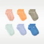Nike Kids' Metallic Swoosh No-Show Socks (6 Pairs)