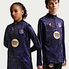 F.C. Barcelona Strike Away Older Kids' Kobe Dri-FIT Football Knit Pre-Match Drill Top