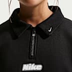 Nike Sportswear Studio Fleece Older Kids' (Girls') Quarter-Zip Top
