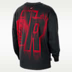 Playera de básquetbol de manga larga Dri-FIT para hombre Nike Toronto Raptors Standard Issue