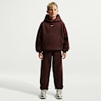 Sudadera con gorro sin cierre de tejido Fleece para niños talla grande Nike Solo Swoosh
