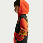 Sudadera con gorro de tejido Fleece de cierre completo para niños talla grande Nike Sportswear Club