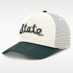 Gorra universitaria Nike Dri-FIT ajustable con estructura A-Frame para hombre Michigan State Rise