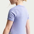 Haut à manches courtes côtelé Nike Sportswear pour ado (fille)