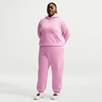 Pants de tiro alto oversized con dobladillo para mujer Nike Studio Fleece Medium Weight