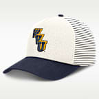 Gorra universitaria Nike Dri-FIT ajustable con estructura A-Frame para hombre West Virginia Rise