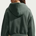 Nike Studio Fleece Medium Weight Women's Oversized Full-Zip Cropped Hoodie