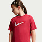 Κοντομάνικη αθλητική μπλούζα Dri-FIT Nike Multi για μεγάλα αγόρια