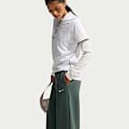 Pants de tiro medio y pierna amplia para mujer Nike Studio Fleece Medium Weight