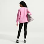 Bluza dresowa o kroju oversize z półokrągłym dekoltem dla dużych dzieci (dziewcząt) Nike Sportswear Studio