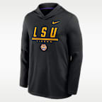 LSU Sideline Men's Nike Dri-FIT College Long-Sleeve Hooded Top