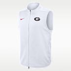 Chaleco universitario Nike Therma-FIT de cierre completo para hombre Georgia Primetime Victory