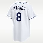 Jersey Nike de la MLB Replica para hombre de Jonathan Aranda de los Tampa Bay Rays 2026 World Series Participant