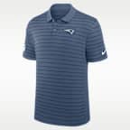 New England Patriots Rivalries Collection Sideline Victory Striped Men's Nike Dri-FIT NFL Polo