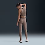 Nike Pro Women's Mid-Rise Full-Length Mesh-Paneled Leggings
