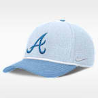 Gorra Nike Dri-FIT de la MLB ajustable para hombre Atlanta Braves Rise